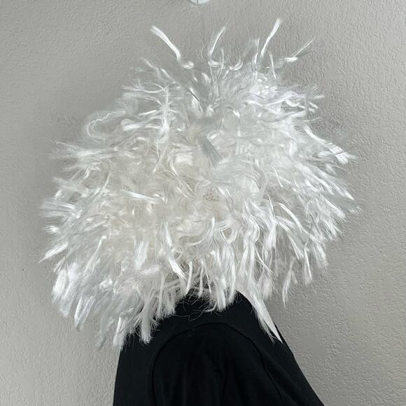 Albert Einstein Mad Scientist Adult Halloween Costume Wig White Crazy Curly Hair - Picture 5 of 9